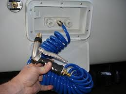 Rv exterior outdoor shower box kit faucet hose. Outdoor Shower For 1994 Bigfoot Cb Fiberglass Rv