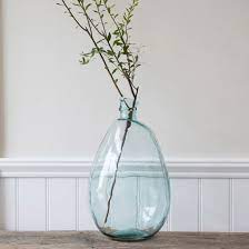 Vase Bonbonne En Verre Recycle Nuance Bleu Bonbonne En Verre Vases De Fleurs En Verre Verre Recycle