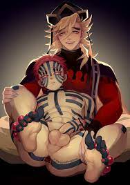 Akaza and douma porn