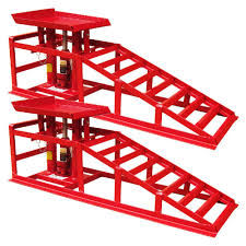 2x Voitures Vehicule Rampe Jack Hauteur Hydraulique Reglable 2 T Rampe De Levage Rampe De Voiture Voiture Outils Mecaniques