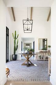 Brick Flooring Foyer Brick Flooring The Home S Exterior Brick Was Used For Interior Entry Flooring To Brick Flooring Brick Interior Farmhouse Decor Living Room