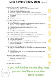 Dave Ramsey S Baby Steps For The Uk Dave Ramsey Baby Steps Dave Ramsey Family Money