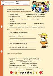 Displaying 8 worksheets for adverb of time and place. Adverbs Of Manner Place And Time Worksheet