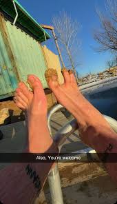 Tanner Braungardts feet- enticing view from below