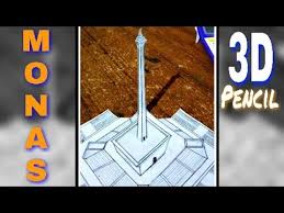 Menggambar monas dengan pensil 3d youtube. Mudah Menggambar Monas 3d Indonesia Indonesia Poenya Youtube