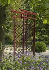 This Classic Garden Elements Torii Japanese Arch Is Made From Steel Tubing Bands Hot Dip Galvanised And Powder Coat Garden Arch Asian Garden Garden Elements