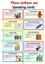 There Is There Are Speaking Cards English Esl Worksheets For Distance Learning And Phys In 2020 Learn English Speaking Activities English Learning English For Kids
