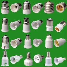 Whether it's a halogen lamp or led bulb, chances are it'll have one of the following bases or caps. 55 Types Of Light Socket Adaptor Base Converters Extenders Lamp Holders Ebay