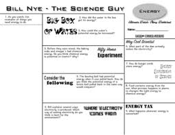 If a child takes a piece of paper and write's down a question on it, then that question can be asked to the plant. Bill Nye Energy Ultimate Watch Along Worksheet By Morris Better Science