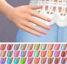 Sims 4 — rebel nails n25 by pralinesims — short nails in 49 swatches. Veranka Trendy Nail Polishes 2 0 Sims 4 Downloads Sims 4 Nails Sims 4 Sims