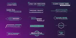 Easy to edit and awesome at catching viewer's attention, these lower thirds templates for after effects are exactly what you're looking for. Buy Clean Lower Thirds By Vicasso On Videohive Features 15 Minimal Lower Third Easy To Edit 1920 1080 Full Hd No Plugin Requ Lower Thirds Lower Title Designs