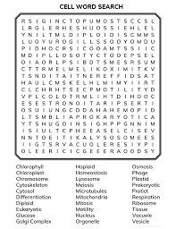 cell biology word search