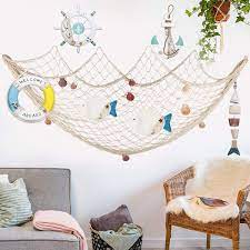 Ocean animals prints, under the sea baby room decor, underwater nursery art, sea animals, ocean wall art, sea life prints, ocean theme. Buy Fishing Net Wall Decor With Natural Shells Beach Themed Fishing Net Wall Hanging For Party Wall Home Wedding Decoration Photographing Decoration 79inch X 59inch Beige Online In Turkey B07wrwllrd