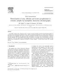 Check spelling or type a new query. Pdf Determination Of Urea Allantoin And Lysine Pyroglutamate In Cosmetic Samples By Hydrophilic Interaction Chromatography Laurence Labat Academia Edu