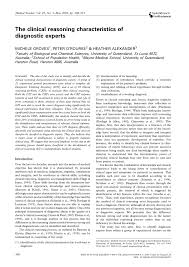 Pdf The Clinical Reasoning Characteristics Of Diagnostic Experts