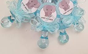Con los ojos tapados, la mamá tiene que dar de comer a papá, sin que se manche. Amazon Com 12 Collares Para Chupete De Elefante Juegos De Baby Shower Premios 12 Azules O 12 Rosas Que Eliges Para Ninos Ninas Recuerdos Azul Health Personal Care