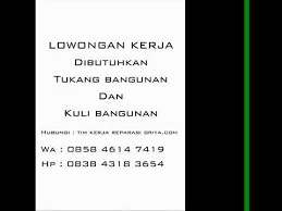 Lowongan kerja bumn pt pelni (persero) terbaru 2021. Lowongan Kerja Tukang Bangunan Di Tangerang Wa 0858 Youtube