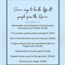 Seven Ways To Handle Difficult People From The Quran Forgive Others Quran Remember You
