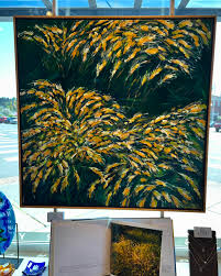 Wheat” 36x36 oil by Keith Sorenson, inspired by Dick Garvey, photographer.