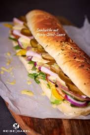Sandwiche Mit Honig Senf Sauce Reisegabel Rezept Honig Senf Sauce Honig Senf Sandwich Rezepte Zum Mitnehmen