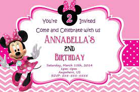 Make custom invitations and announcements for every special occasion! 44 Standard Minnie Mouse Birthday Invitation Template Maker With Minnie Mouse Birthday Invitation Template Cards Design Templates