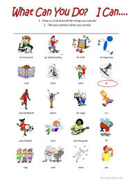 What Can You Do I Can English Esl Worksheets English Worksheets For Kids English Lessons For Kids Picture Writing Prompts