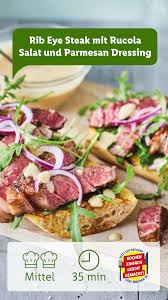 Schnell Einfach Rib Eye Steak Mit Rucola Salat Lidl Kochen Rezept Einfach Kochen Rucola Steak
