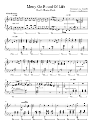 Merry Go Round Of Life Howls Moving Castle Piano Tutorial