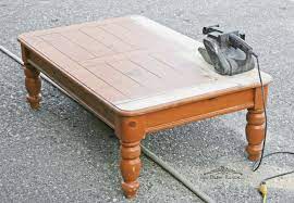 The basic rule of sanding is you always sand with the direction of the wood grain, never against it. Bliss Ranch Pine Coffee Table Makeover