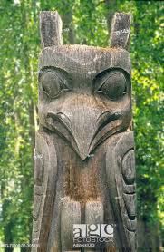 Stock Photo A Close Up Of A Carved Native Totem Pole In North Western British Columbia Canada Totem Pole Art Totem Pole Totem Design