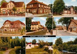 ✉ adresse | ☎ telefonnummer ihre gewünschte verbindung: Ak Ansichtskarte Dorfmark Gasthof Hotel Volksbank Buergerpark Campingplatz Boehmeschlucht Lueneburger Heide Kat Bad Fallingbostel Nr Kb28255