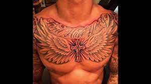 A wings tattoo on the back is especially popular imagery, although a praying guardian angel tattoo can be just as amazing on a big canvas like the chest, back, shoulder or arm. Angel Wings Tattoo On Chest Youtube