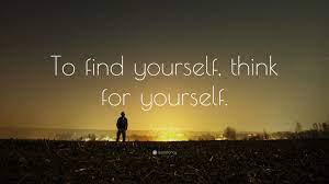 8 x 10, 8.3 x 11.7, 11 x 14, 11.7 x 16.5 inches paper: Socrates Quote To Find Yourself Think For Yourself