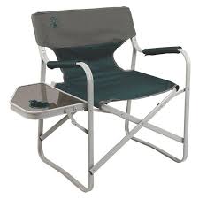 Coleman Outpost Breeze Portable Folding Deck Chair With Side Table Walmart Com In 2020 Coleman Camping Chairs Deck Chairs Folding Camping Chairs