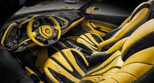 Latest Ferrari 488 Spider By Carlex Is All Yellow Leather And Alcantara Carscoops Latest Ferrari Ferrari Classic Car Insurance