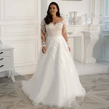 You can explore our online merchandise now! 2020 New Plus Size Wedding Gowns Long Sleeves Wedding Dress Custom Made Sweep Train A Line Lace Bridal Gown Wedding Dresses Aliexpress