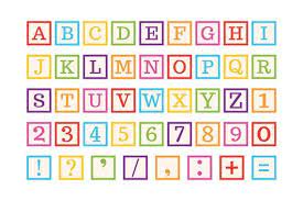Baby Blocks Clip Art Set Png Svg Vector Cute Simple Type Etsy Clip Art Clip Art Borders Art Set