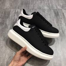 Black And White Platform Sneakers Alexander Mcqueen Black White Platform Sneaker In 2020 White Platform Sneakers Platform Sneakers Sneakers