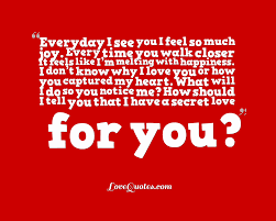 For him, her, or a best friend. Secret Love Love Quotes