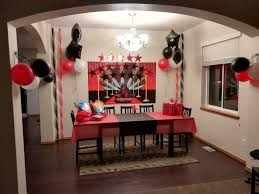 Diy Deadpool Birthday Party Decorations I Got Everything At Dollar Tree And Bought A Poster At Walmart To Deadpool Birthday Pool Birthday Party Deadpool Party