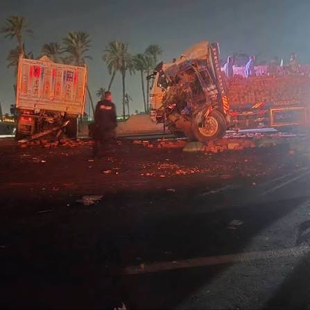 تفاصيل حادث تصادم الطريق الأوسطي بالبدرشين ..مصرع شخصين