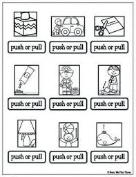 Push And Pull Worksheets A Force And Motion Activity Digital And Printable Force And Motion Motion Activities First Grade Science