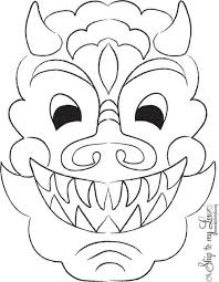 Free printable chinese dragon templates : Lunar New Year Craft Dragon Mask Alpha Mom