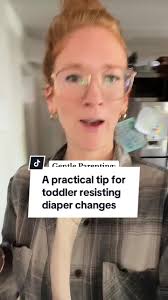 What to do when your toddler resists or fights diaper change. A mindset  shift. PRACTICALLY, the stand up diaper change is LIFE CHANGING for us.  👏🏻 #toddlersoftiktok #gentleparenting #toddlertok ...