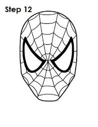 Using the triangles as drawing guides, round out the triangle shapes, especially the bottom part. How To Draw Spider Man Spiderman Drawing Spiderman Painting Spiderman Face