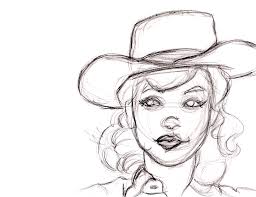 Pencil Sketch Drawing Of Retro Girl In Cowboy Hat Drawing By Whiskey Dog Studio Beautiful pin up cowgirl 1950s style. pencil sketch drawing of retro girl in cowboy hat by whiskey dog studio