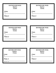 Keep the look crisp with a white and gray palette. Class Bathroom Pass Worksheets Teaching Resources Tpt
