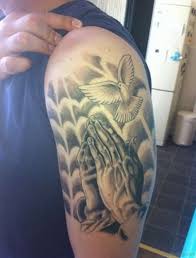 Pin praying hands with rosary tattoo stencils on pinterest. 50 Excellent Praying Hands Tattoos For Shoulder