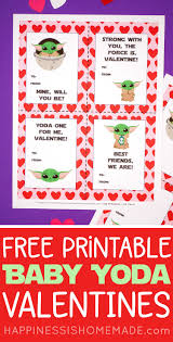 There are no and dos and don'ts in making them as each of us have our own way of. Free Printable Baby Yoda Valentines Happiness Is Homemade