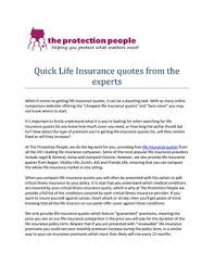 This feeling usually becomes very strong when it's time to pay your monthly. The Protection People Quick Life Insurance Quotes From The Experts By Theprotectionpeople Issuu